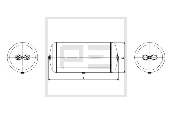 Luchtreservoir, pneumatisch systeem Pe Automotive 076.458-80A