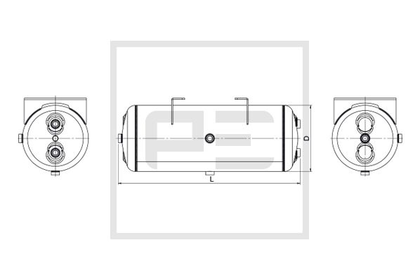 Luchtreservoir, pneumatisch systeem Pe Automotive 076.495-80A