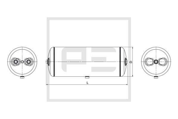 Luchtreservoir, pneumatisch systeem Pe Automotive 076.497-80A