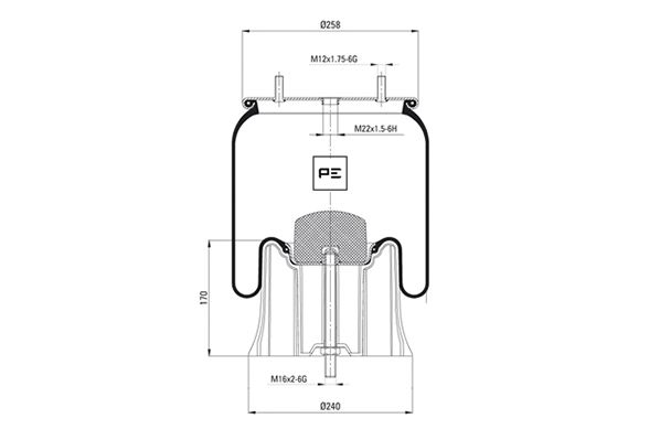 Veerbalg Pe Automotive 084.100-76A