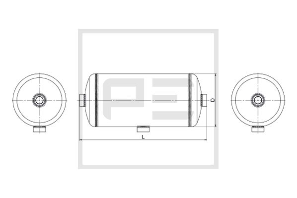 Luchtreservoir, pneumatisch systeem Pe Automotive 106.506-80A