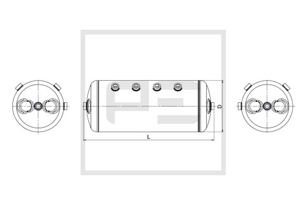 Luchtreservoir, pneumatisch systeem Pe Automotive 106.508-80A