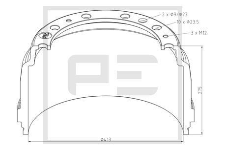 Remtrommel Pe Automotive 126.074-00A