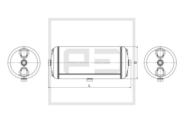 Luchtreservoir, pneumatisch systeem Pe Automotive 126.242-80A