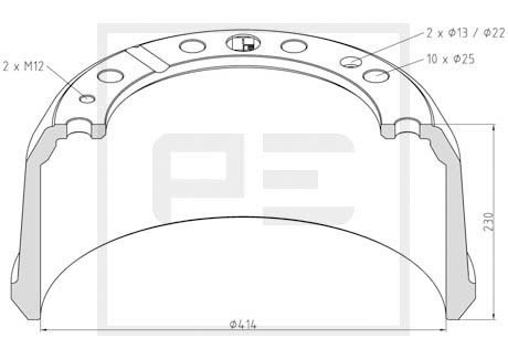 Remtrommel Pe Automotive 256.000-00A