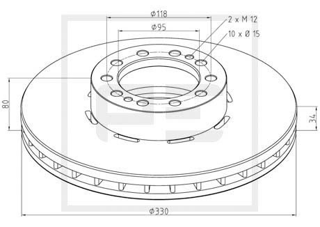 Remschijven Pe Automotive 256.029-00A