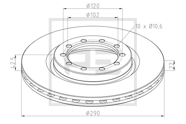 Remschijven Pe Automotive 256.102-00A