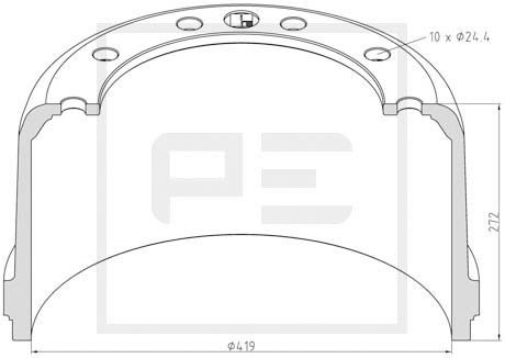 Remtrommel Pe Automotive 266.539-00A