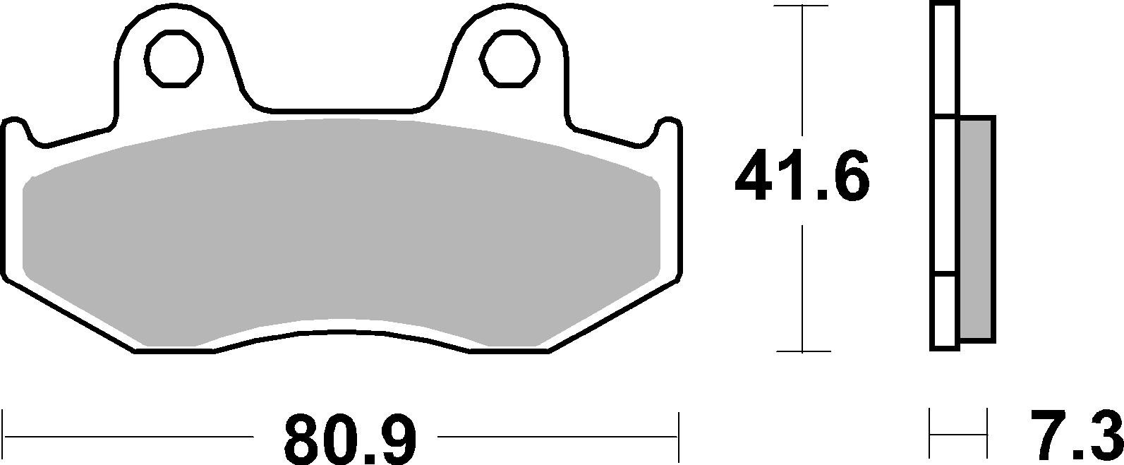 Remblokkenset, schijfrem Brembo 07078XS