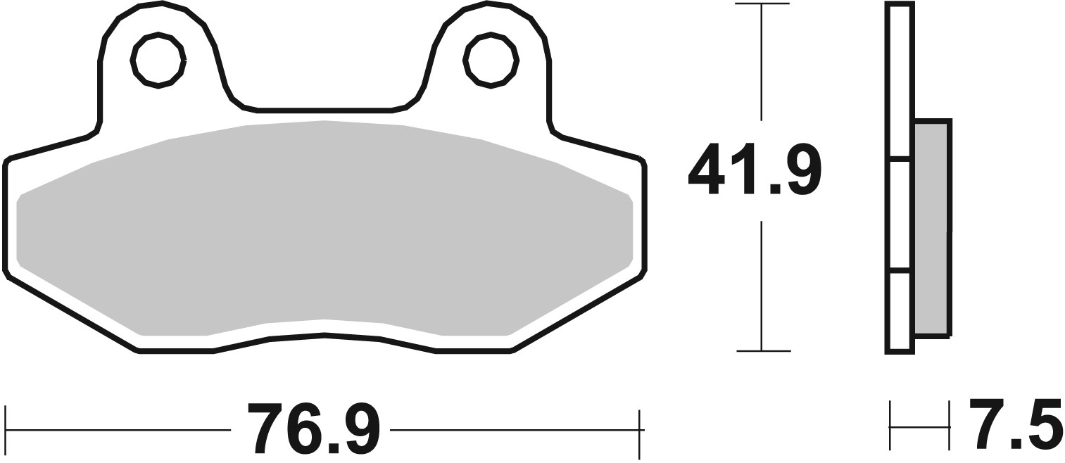 Remblokkenset, schijfrem Brembo 07080