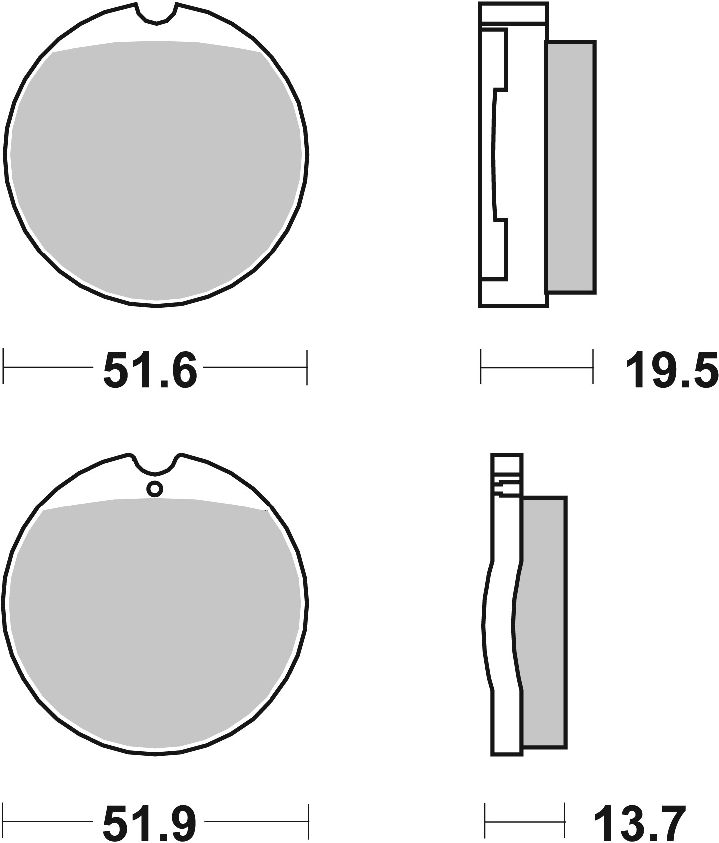 Remblokkenset, schijfrem Brembo 07HO0130