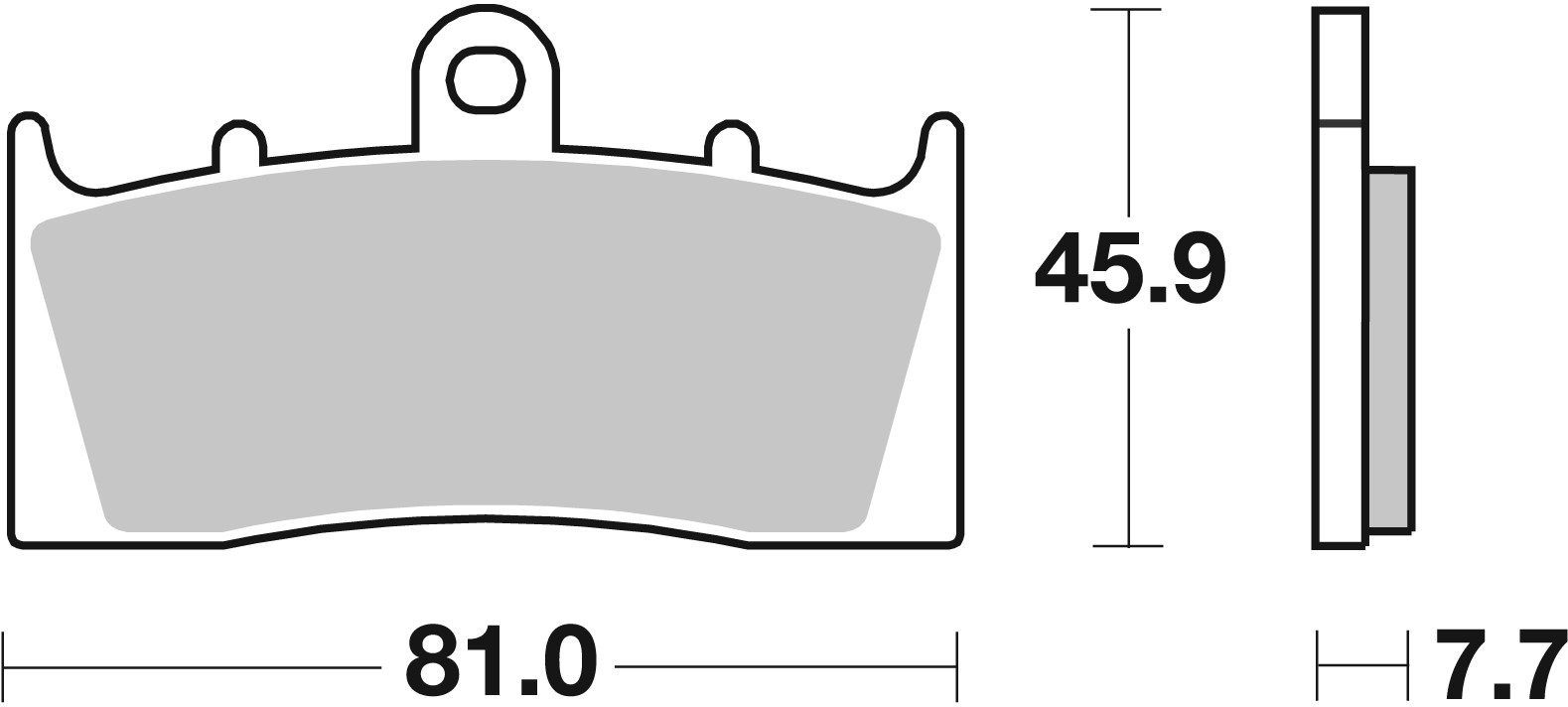Remblokkenset, schijfrem Brembo 07KA26SA