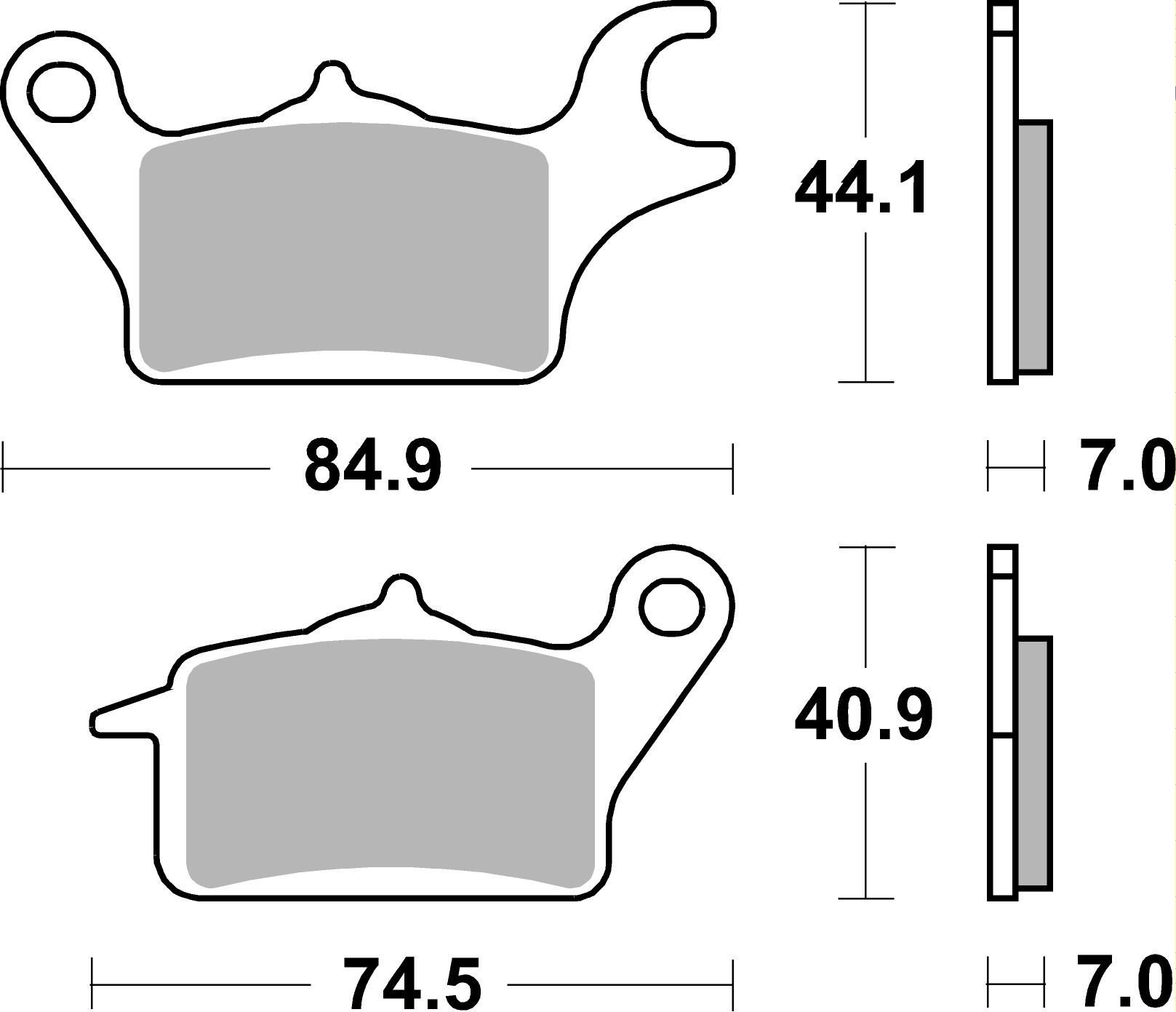 Remblokkenset, schijfrem Brembo 07KA30CC