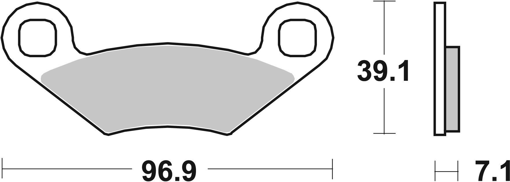 Remblokkenset, schijfrem Brembo 07PO01SX