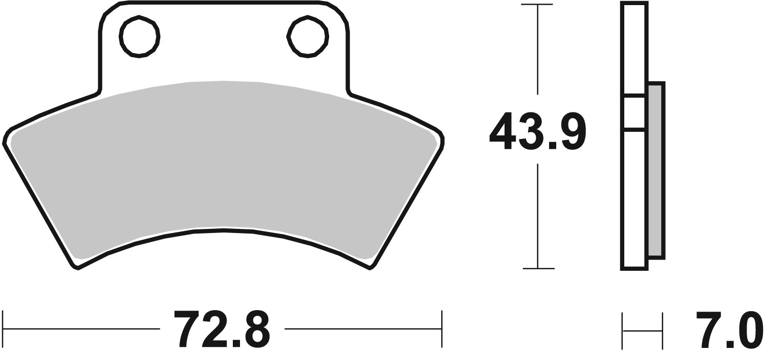 Remblokkenset, schijfrem Brembo 07PO03SD
