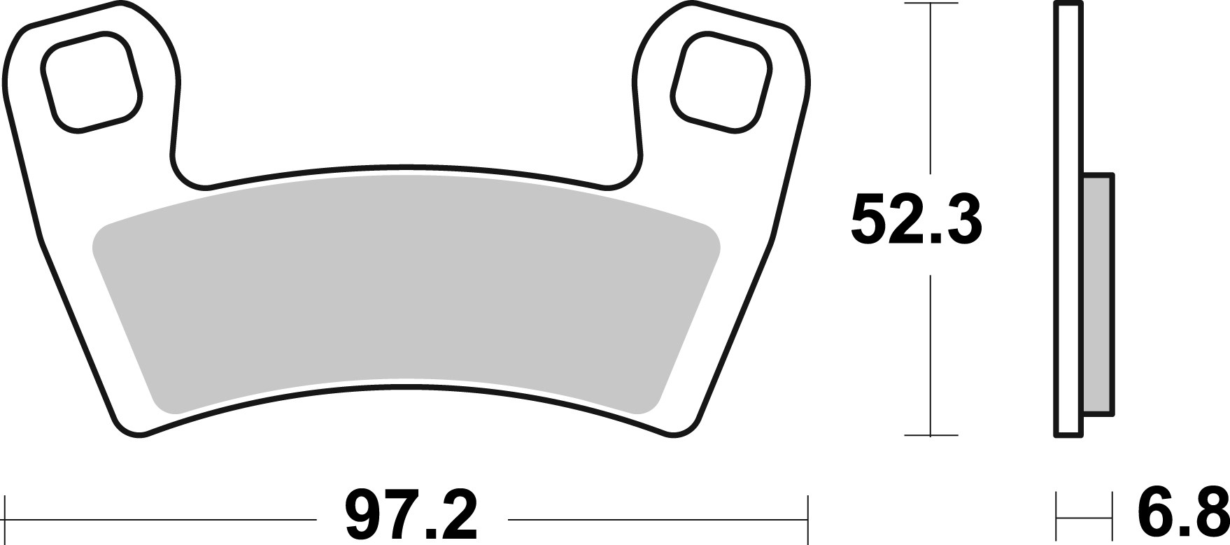 Remblokkenset, schijfrem Brembo 07PO15SD
