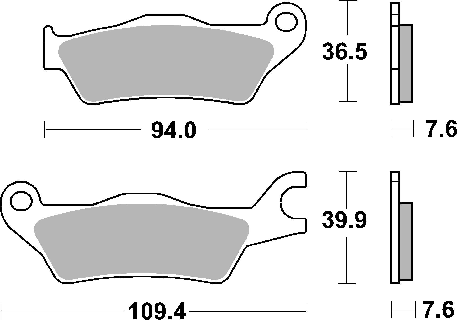 Remblokkenset, schijfrem Brembo 07SU33CC
