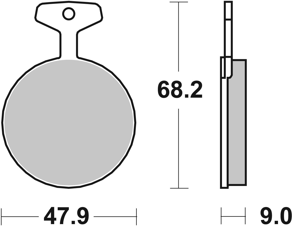 Remblokkenset, schijfrem Brembo 07YA0207