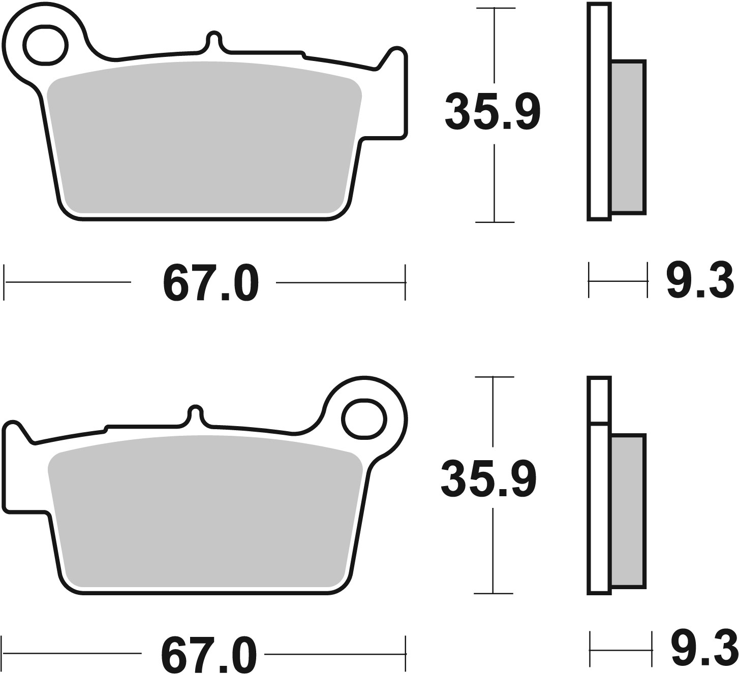 Remblokkenset, schijfrem Brembo 07YA41CC