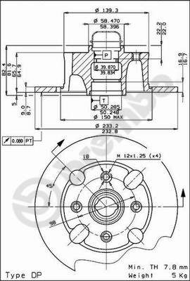 Remschijven Brembo 08.2163.18
