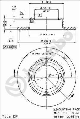 Remschijven Brembo 08.3282.10