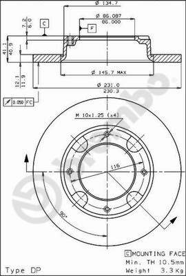 Remschijven Brembo 08.3854.10