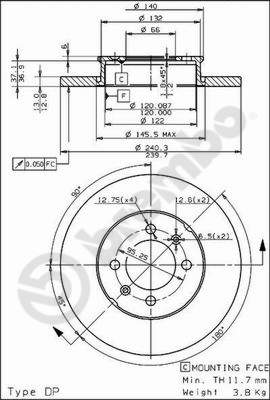 Remschijven Brembo 08.4748.10