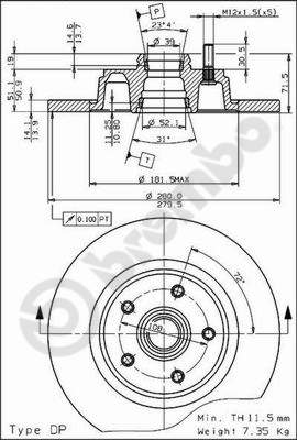 Remschijven Brembo 08.4875.10