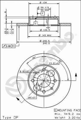 Remschijven Brembo 08.4917.20