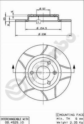 Remschijven Brembo 08.4929.75