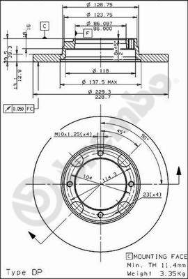 Remschijven Brembo 08.4974.10