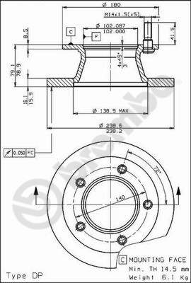 Remschijven Brembo 08.5181.10