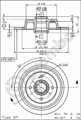 Remschijven Brembo 08.5653.10