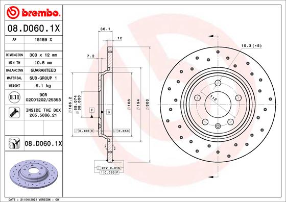 Remschijven Brembo 08.D060.1X