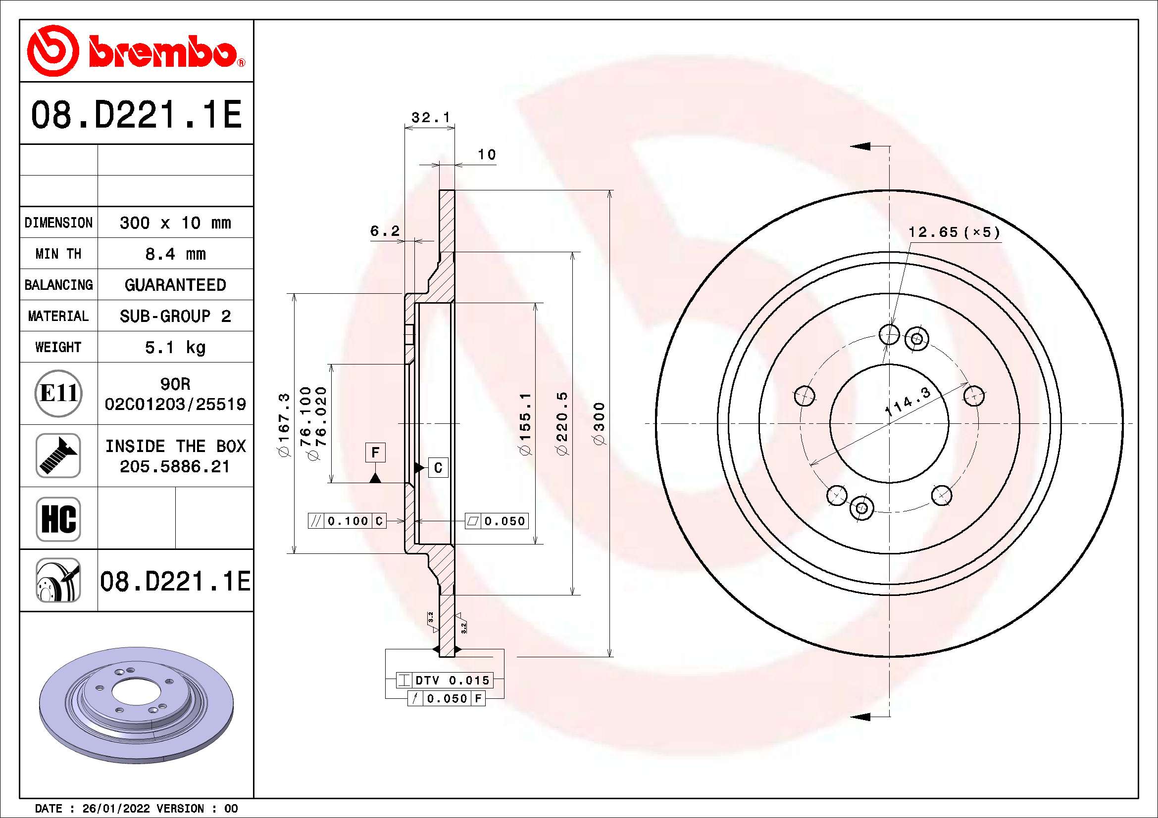 Brembo Remschijven KT 08 015