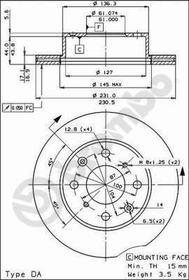 Remschijven Brembo 09.3095.10