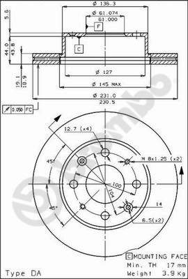 Remschijven Brembo 09.3104.10