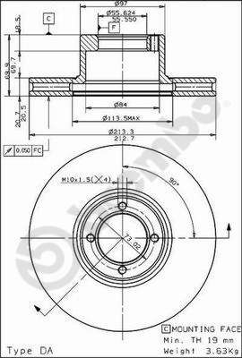 Remschijven Brembo 09.4933.10