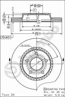 Remschijven Brembo 09.4964.10