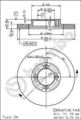 Remschijven Brembo 09.5019.10