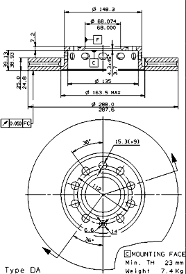 Remschijven Brembo 09.5745.21