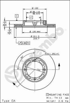 Remschijven Brembo 09.5848.10