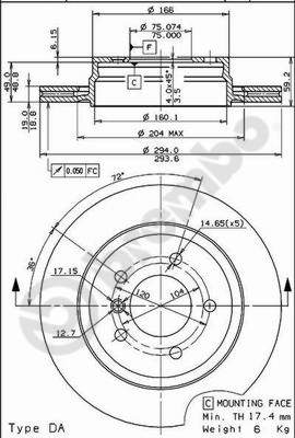 Remschijven Brembo 09.7720.11