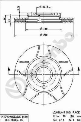 Remschijven Brembo 09.7806.75