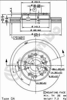 Remschijven Brembo 09.9178.10