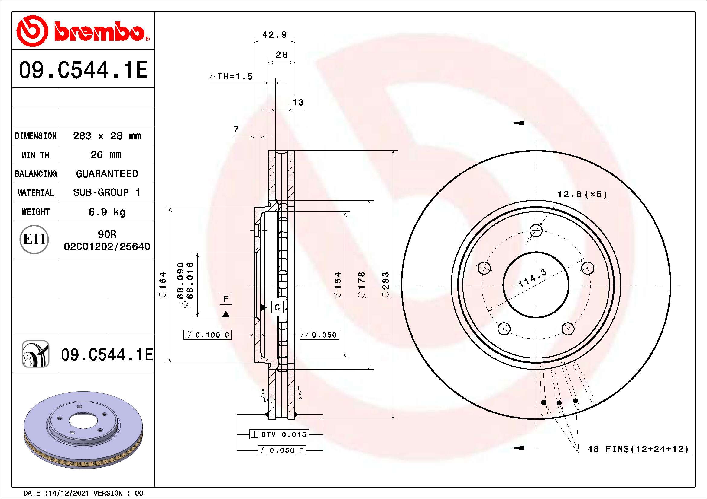 Remschijven Brembo KT 08 017