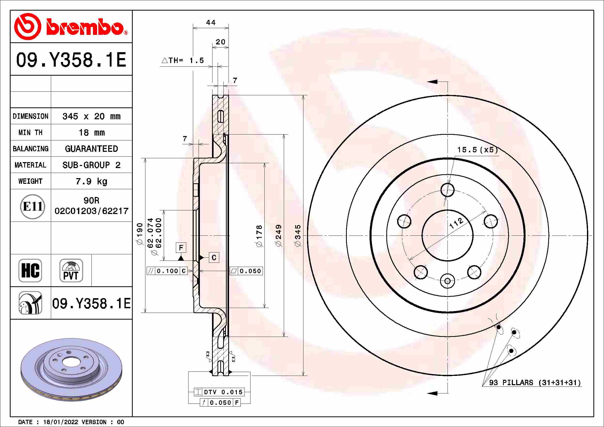 Brembo Remschijven KT 08 006