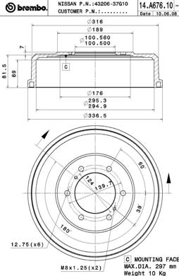 Remtrommel Brembo 14.A676.10