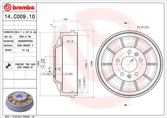 Remtrommel Brembo 14.C009.10