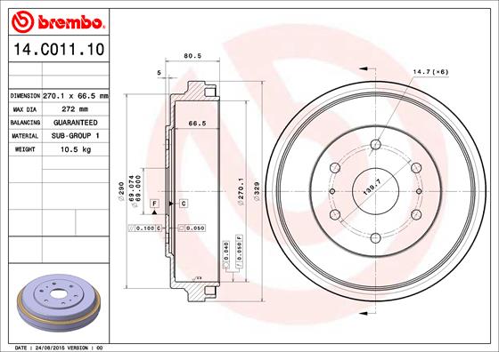 Remtrommel Brembo 14.C011.10